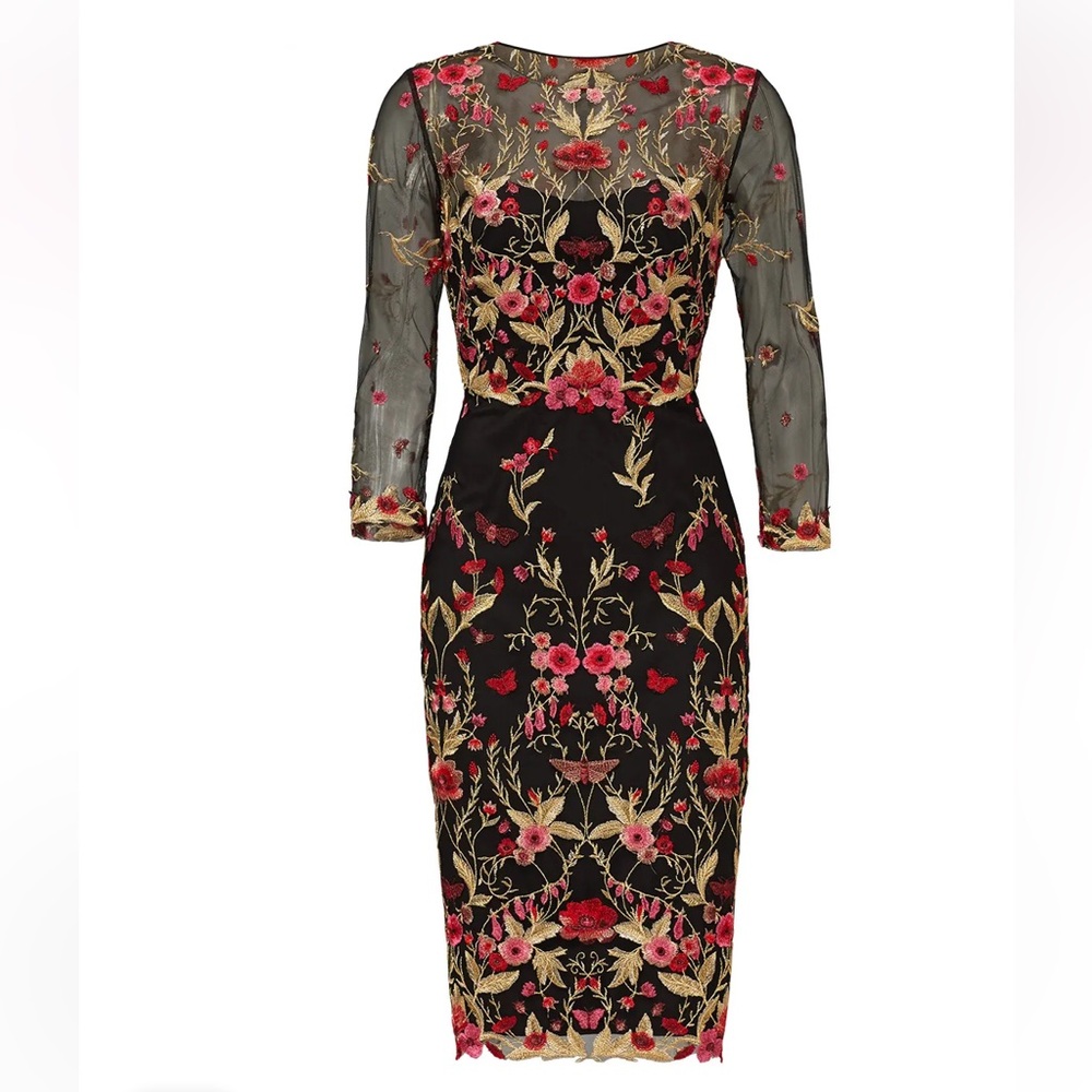 Marchesa Notte | Woven Hem Cocktail Dress | Women’s Size 6